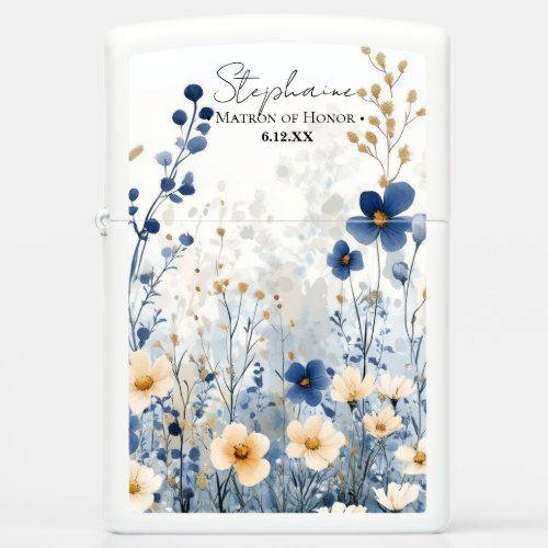 Elegant Floral Matron of Honor Gift  Zippo Lighter