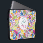 Elegant Floral  Medical Doctor or Nurse Laptop Sleeve<br><div class="desc">Lovely floral background accented by a stethoscope shaped like a heart. Nurses,  doctors and medical industry professionals will love this computer sleeve. Monogram with initials or title.</div>