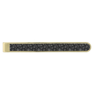 Elegant Floral Men's  Gold Finish Tie Bar