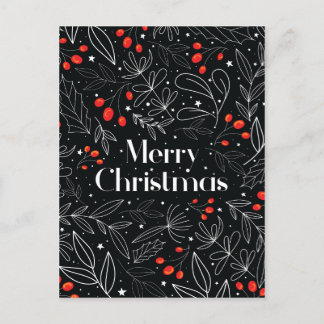 Elegant Floral Merry Christmas Card