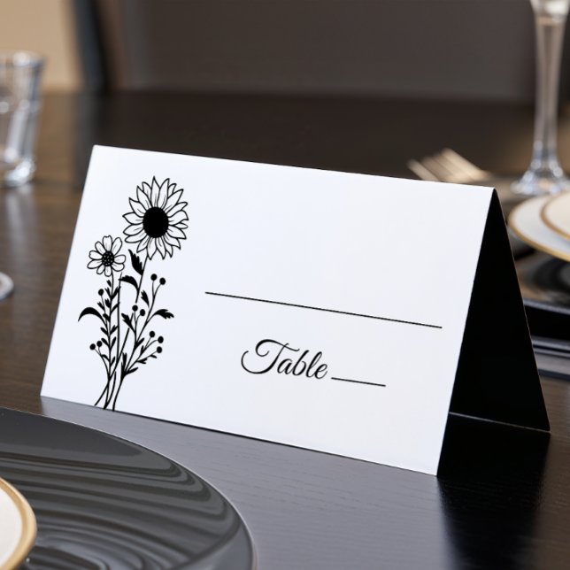 Elegant Floral Minimalist Black White Wedding      (Creator Uploaded)