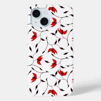 Elegant Floral Minimalist Pattern iPhone 15 Case