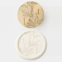 Elegant Floral Minimalist Wedding Initials 