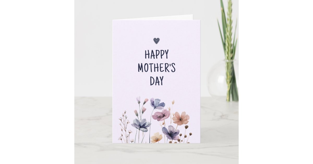 Elegant floral Mom Happy Mothers Day Card | Zazzle