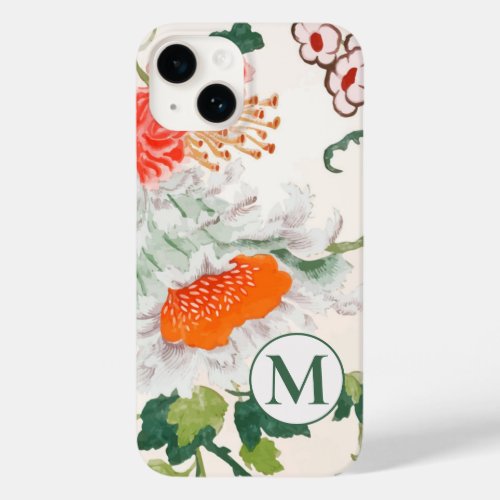 Elegant Floral Monogram Case_Mate iPhone 14 Case