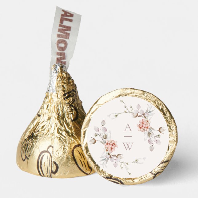 Elegant Floral Monogram Hershey®'s Kisses® (Front)