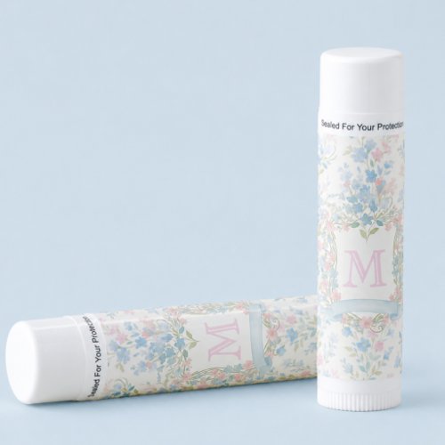 Elegant Floral Monogram Lip Balm