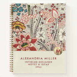 Elegant Floral Monogram Notebook