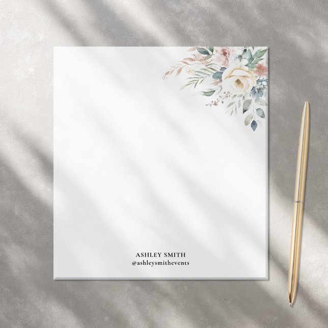 Elegant Floral Monogram Notepad (Creator Uploaded)