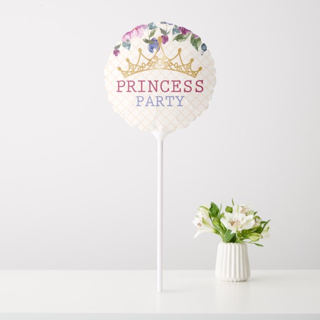 Elegant floral monogram party balloon (In SItu)