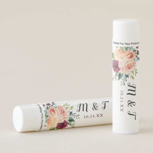 Elegant Floral Monogram Wedding Favors
