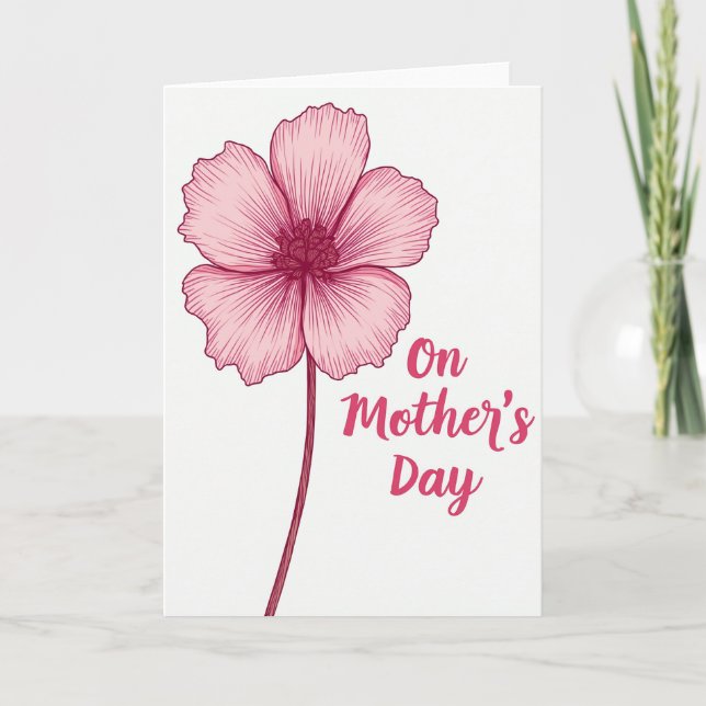 Elegant Floral Mother Card (Front)