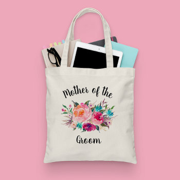 Elegant Floral Mother Of The Groom Watercolor Bag by girlygirlgraphics at Zazzle