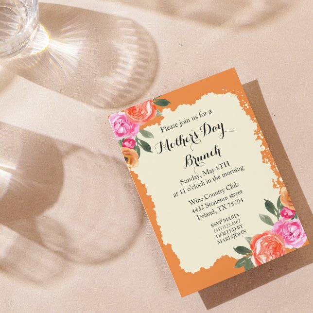 Elegant Floral Mother's Day Brunch Invitation (Creator Uploaded)