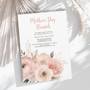 Elegant Floral Mother's Day Brunch  Invitation