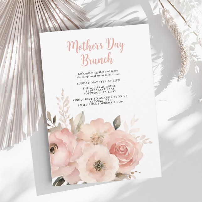 Elegant Floral Mother's Day Brunch  Invitation (Creator Uploaded)