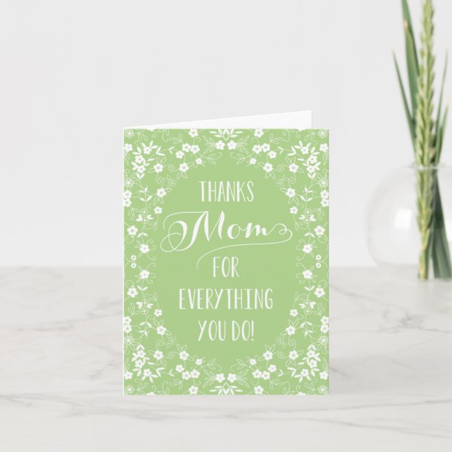Elegant Floral Mothers Day Card (Front)
