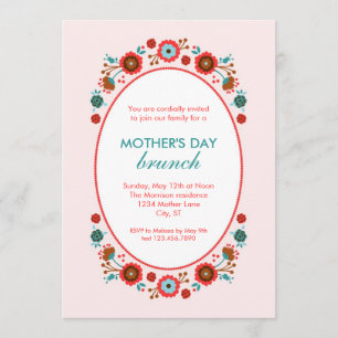 Elegant Floral Mother's Day Invitation