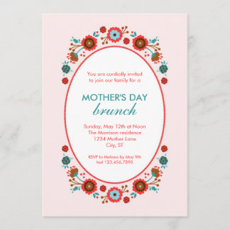 Elegant Floral Mother's Day Invitation