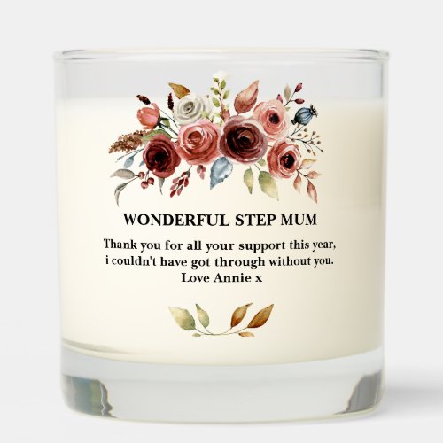 Elegant Floral Mothers Day Scented Candle