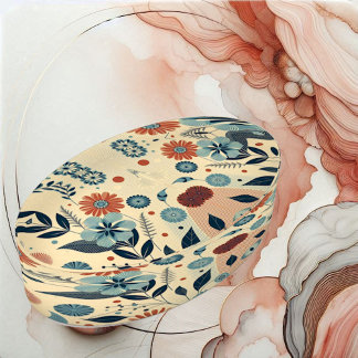 Elegant Floral Motif Vintage Rustic Foliage Boho   Paperweight