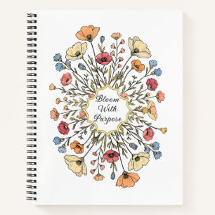 Elegant Floral Motivational Notebook