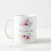 Elegant Floral Mr & Mrs Wedding | Mug (Left)