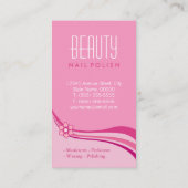Elegant Floral Nail Salon Manicure SPA Business Card (Back)