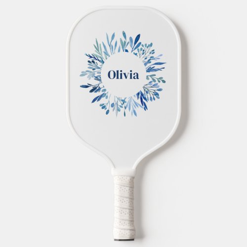 Elegant Floral Name  Pickleball Paddle