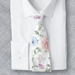 Elegant floral neck tie