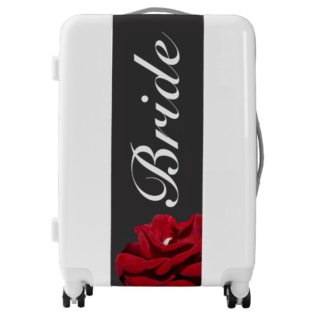 Elegant Floral Newlywed Bride Luggage (Front)