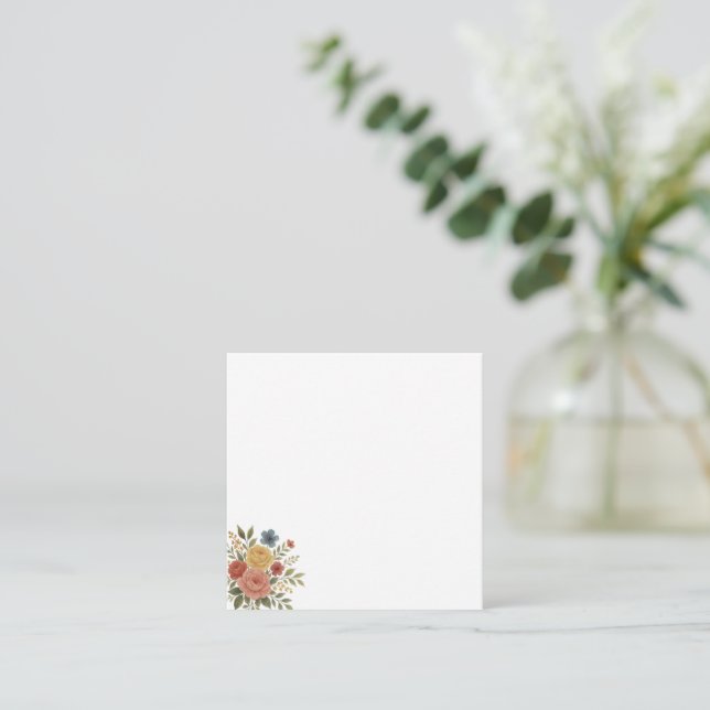 Elegant Floral  Note Card (Standing Front)