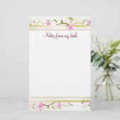 Elegant Floral Note Paper | Zazzle