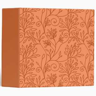 Elegant floral orange Binder