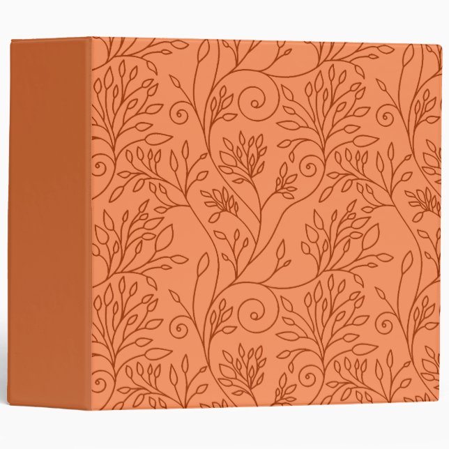 Elegant floral orange Binder (Front/Spine)