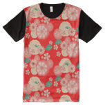 Elegant Floral Ornament, Spring Peach Garden All-Over-Print Shirt