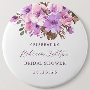 Elegant Floral Paper  Button
