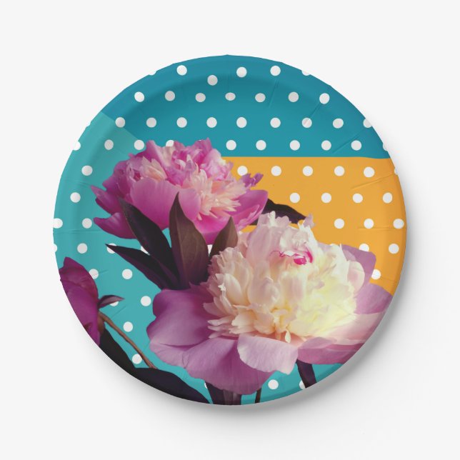 Elegant Floral  Paper Plates (Front)