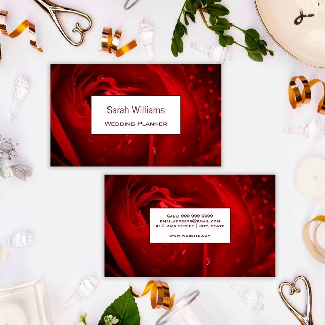 Elegant, Floral, Party, Event, Wedding Planner Business Card (Creator Uploaded)