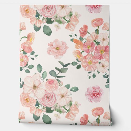 Elegant floral Pastel color flowers  Wallpaper