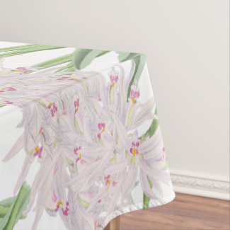 Elegant Floral Pastel Pink Lilies Tablecloth