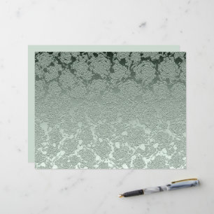 Elegant Floral Pastel Sage Green Pattern