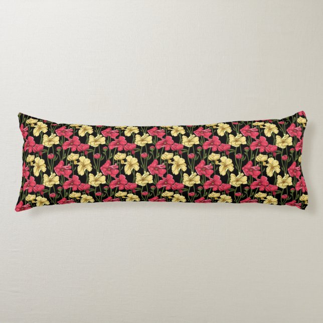 Elegant floral pattern 2 body pillow (Front)