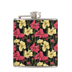 Elegant floral pattern 2 hip flask
