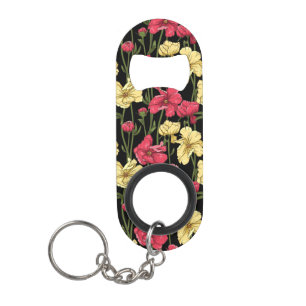 Elegant floral pattern 2 keychain bottle opener