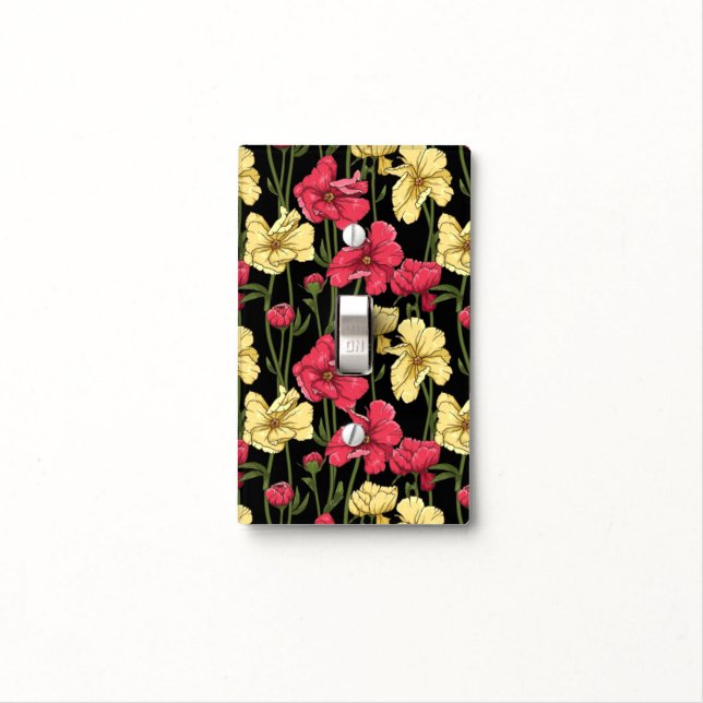 Elegant floral pattern 2 light switch cover (In Situ)