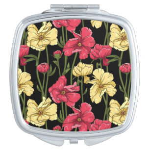 Elegant floral pattern 2 mirror for makeup