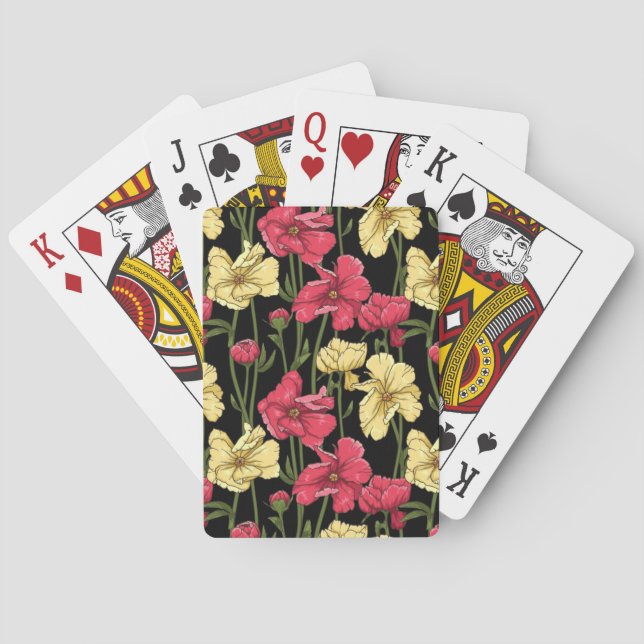 Elegant floral pattern 2 poker cards (Back)