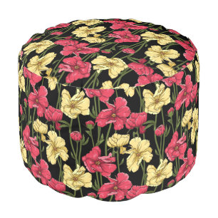 Elegant floral pattern 2 pouf