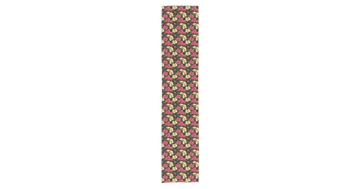 Elegant floral pattern 2 short table runner | Zazzle